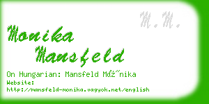 monika mansfeld business card